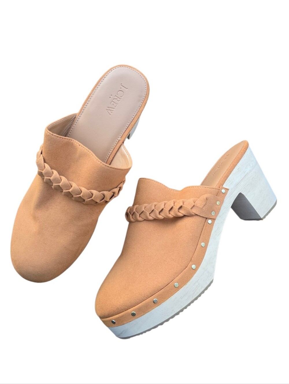 New J.Crew Sueded Platform Clog Braided Strap - Picture 4 of 13